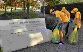 Il parco Venturini pulito dai volontari di Scientology