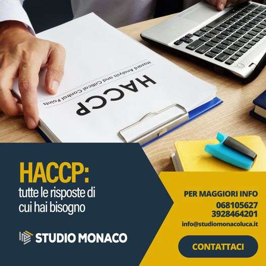 HACCP a Roma Studio Monaco Luca: consulenza per la sicurezza alimentare